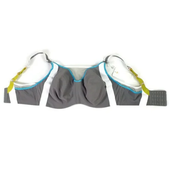 Cake Maternity Lemon Zest Gray Underwire Sports Nursing Bra Size 38H NWT